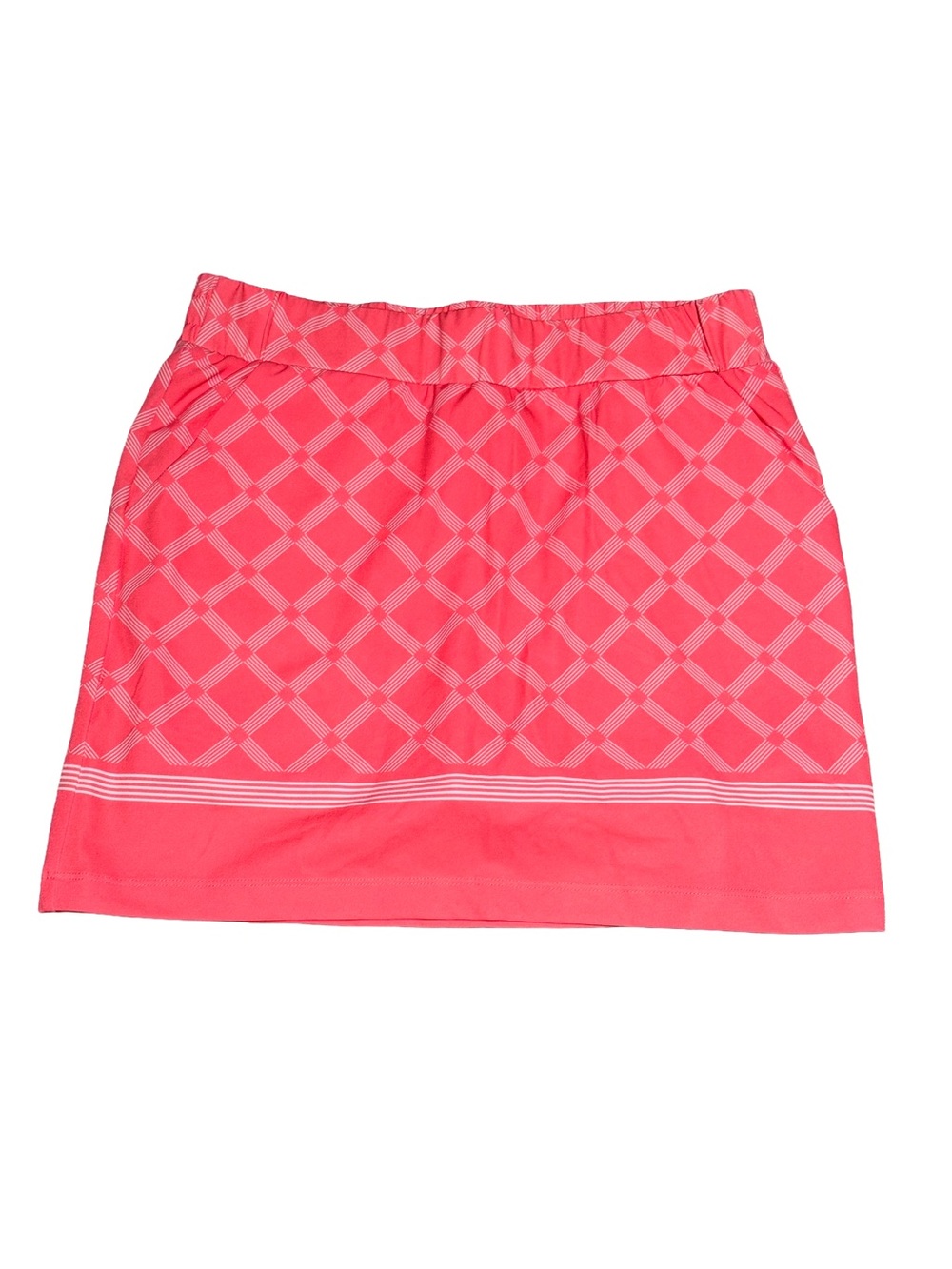 Kyodan Vibrant Coral Checkered Skort, S